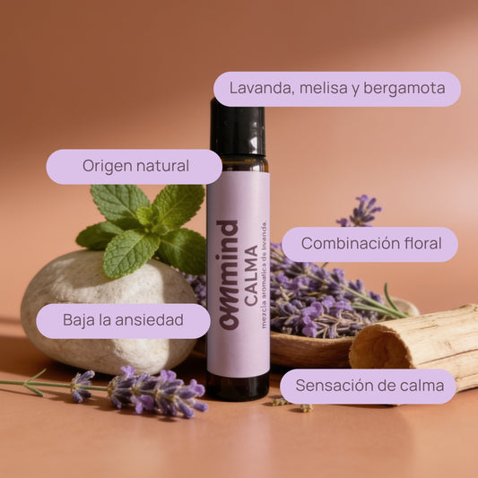 Roll on aromaterapía Calm: Lavanda, Melisa y Bergamota para relajarte